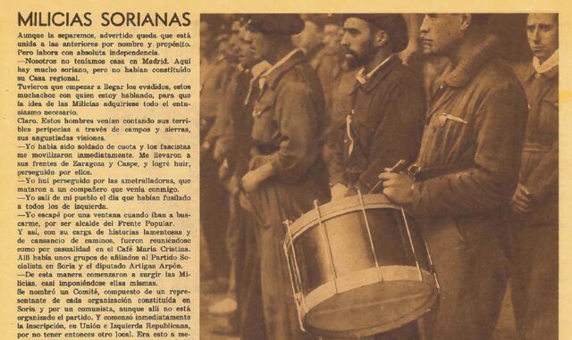 Noticia sobre el Batallón Numancia. Revista Estampa, 17 de octubre de 1936