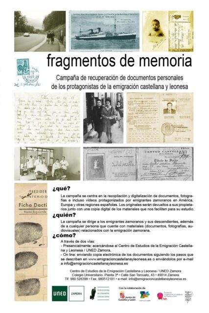 Campaña de recogida de documentación Fragmentos de Memoria. Zamora, 2013