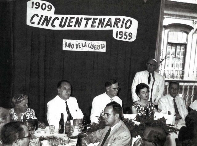 Banquete con motivo del Cincuentenario del Centro Castellano de La Habana (Cuba), 1959