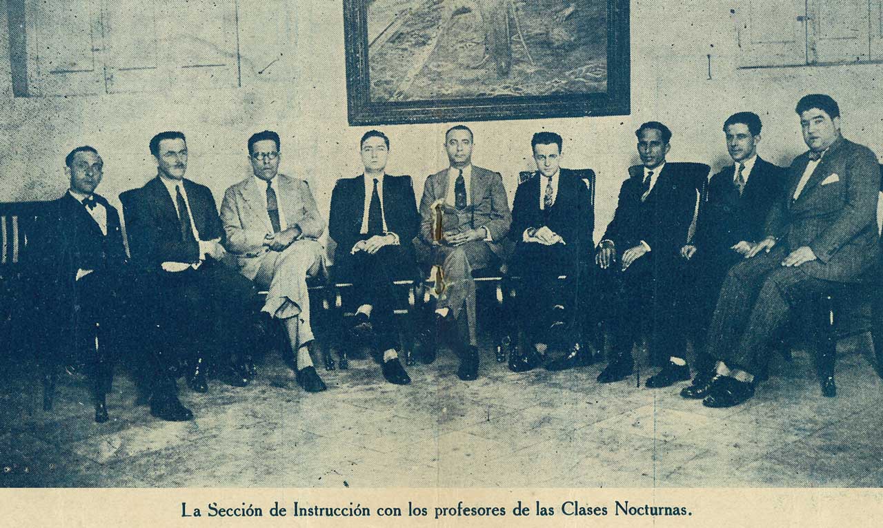 Profesores del Plantel Cervantes del Centro Castellano de La Habana (Cuba), 1930