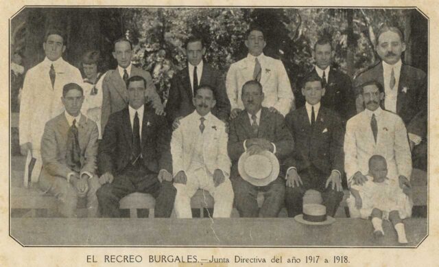 Directiva del Recreo Burgalés de Cuba, La Habana (Cuba), hacia 1918