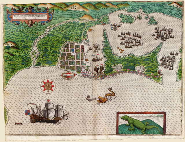 Cartagena de Indias, Colombia. Giovanni Battista Boazio, h. 1600.