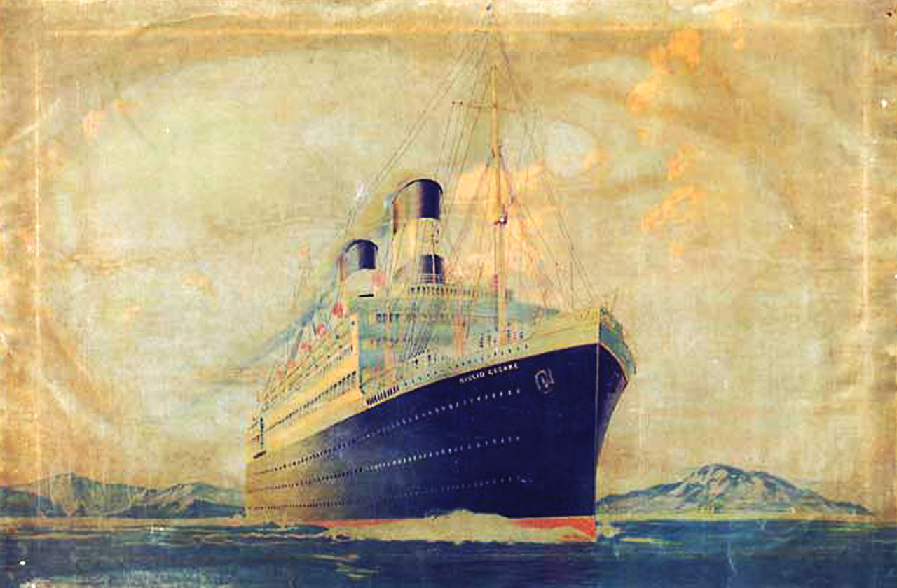 Cartel del vapor Giulio Cesare, hacia 1925