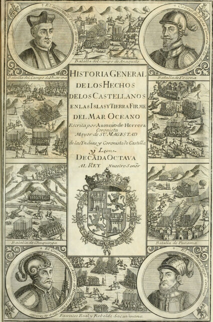 Centro de las Migraciones de Castilla y León - Antonio de Herrera. Historia general de los hechos de los castellanos..., 1726.