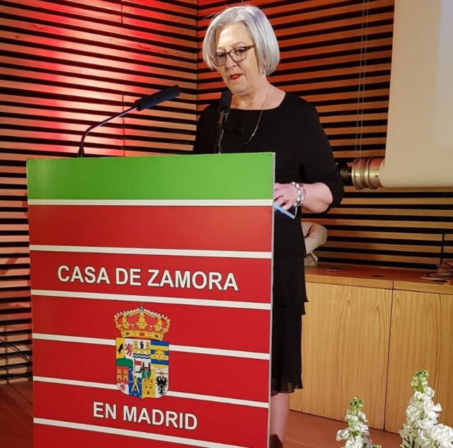 Mari Luz Uña, presidenta de la Casa de Zamora en Madrid, 2019.