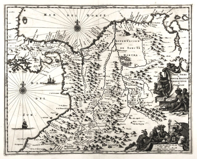 Terra Firma et Novum Regnum Granatense et Popayan, Arnoldus Montanus, Amsterdam 1671.
